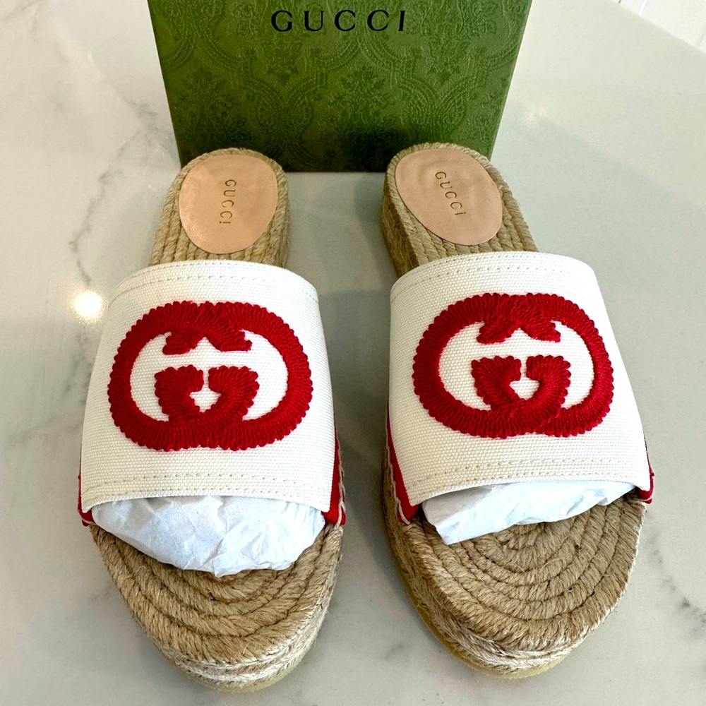 Gucci GG Pilar Espadrille Sandals
